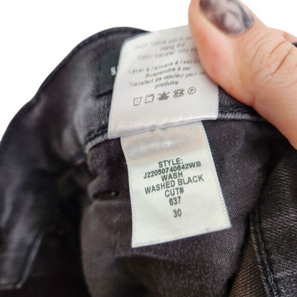 VERONICA BEARD Jeans Womens 30 Washed Black Ryleigh Slim Straight High Rise Jean - Picture 9 of 10